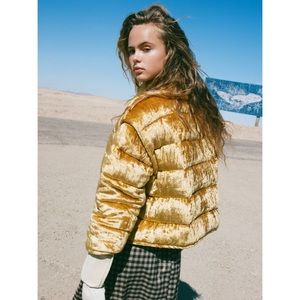 Kimchi Blue Rory Reversible Velvet Puffer Jacket